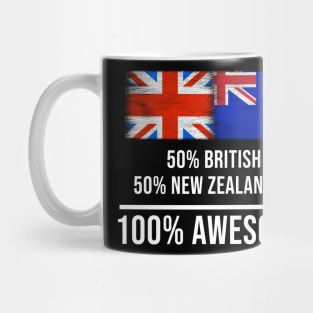 50% British 50% New Zealander 100% Awesome - Gift for New Zealander Heritage From New Zealand Mug